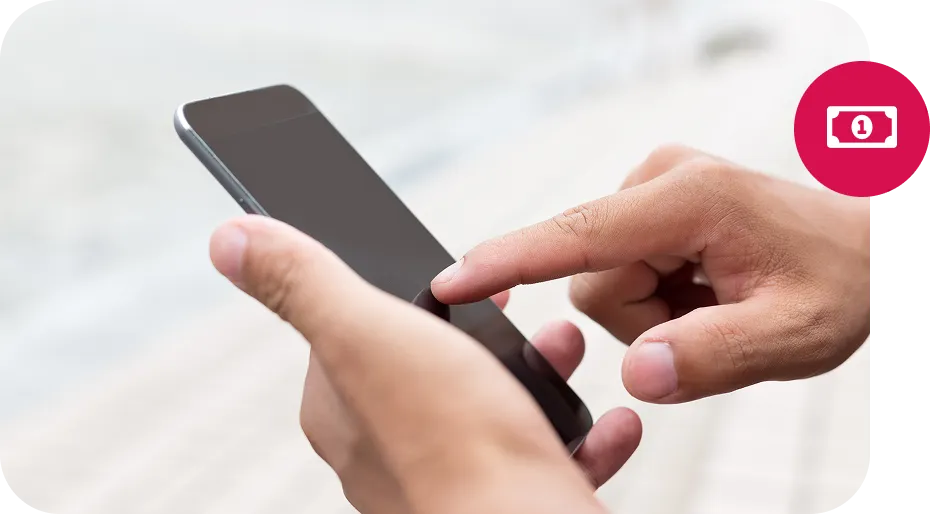 A person using his phone